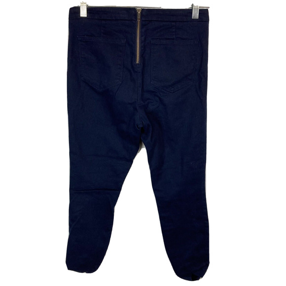 J.‎ Crew Pants Womens Sz 6 Navy Blue Dannie Back Zip Skinny Chino Stretch - Picture 2 of 10